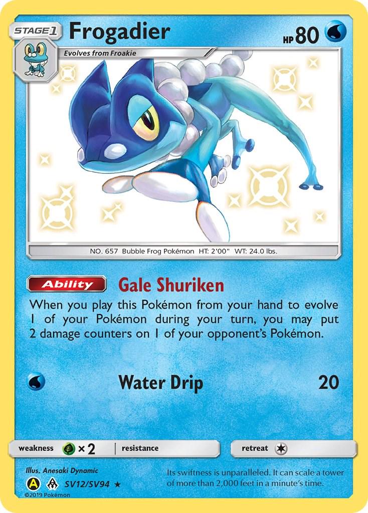 Hidden Fates Frogadier Pokémon card